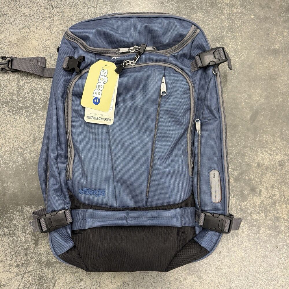 eBags Mother Lode TLS Weekender Convertible Backpack - Blue New With Tags